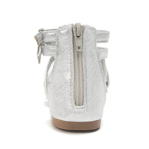Image of FUNKYMONKEY Girls Gladiator Strap Sandals Flat Thong Cross Strappy Sandals