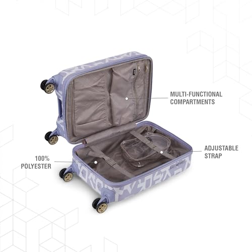Image of DKNY Deco Signature Range Purple Color 20 inch Cabin Trolley