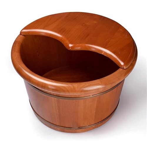 Tina de Baño para Pies de Madera con Tapa 25x42cm
