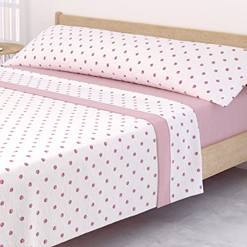 Victorio & Lucchino Juego de sábanas Coralina, térmica para Invierno, Tacto Suave   Modelo Karina (Rosa Nuevo, 150 Cm)