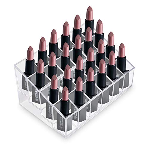 Super Z Outlet Transparent Cosmetic Makeup Organizer for Lipstick, Brushes, Bottles, and More. Clear Case Display Rack Holder4
