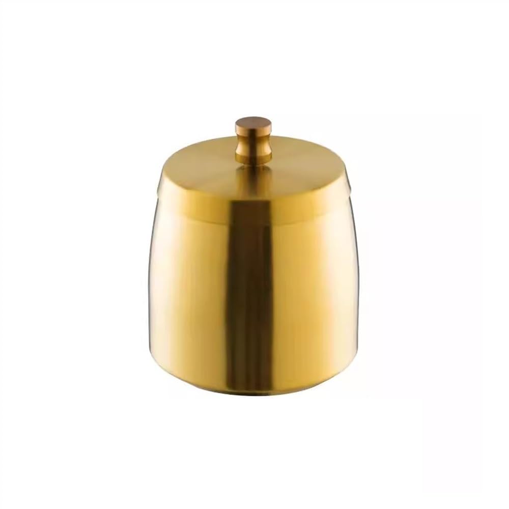 Ashtray Set posacenere da esterno, posacenere antivento in acciaio inossidabile con coperchio(Gold,X-Large)