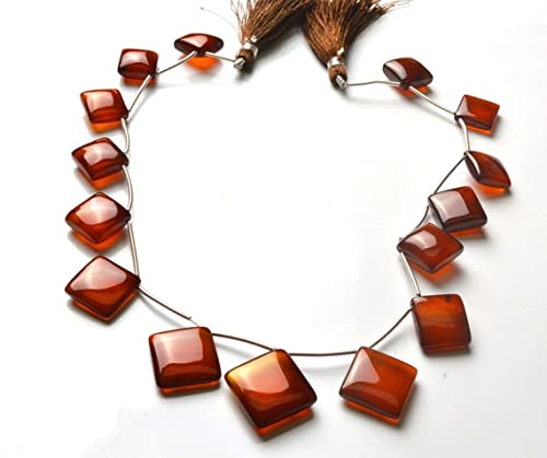 Chalcédoine brune naturelle LKBEADS en briolettes carrées de 14-21 mm pour bijoux