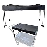 Wagon Canopy Accessories - Portable and Lightweight Outdoor Sun Shade for Camping, Picnics, Garden carts,Suitable for fold carts,Push carts,Black