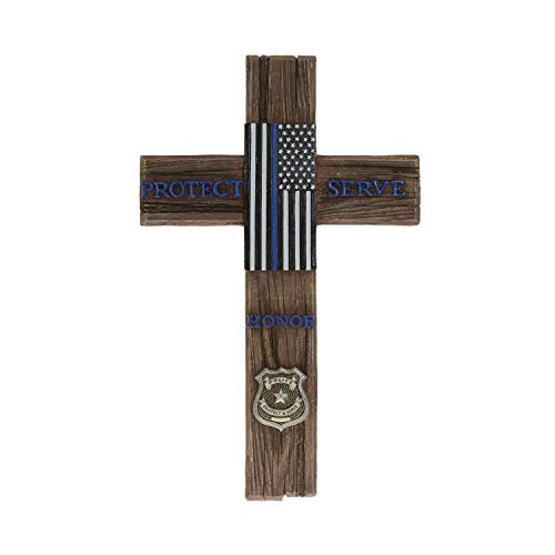 Police Badge Cross Wall Hanging