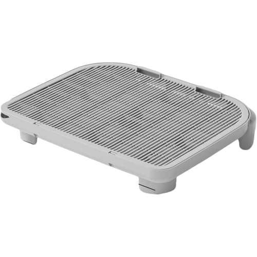 GrnArt 猫トイレステップ ペット用品 お掃除簡単ステップトレー ネコトイレ専用ステップ ステップパッド 短い足猫用便利グッズ 猫砂の飛散防止 ペット滑り止めマット (高さ9cm,グレー)