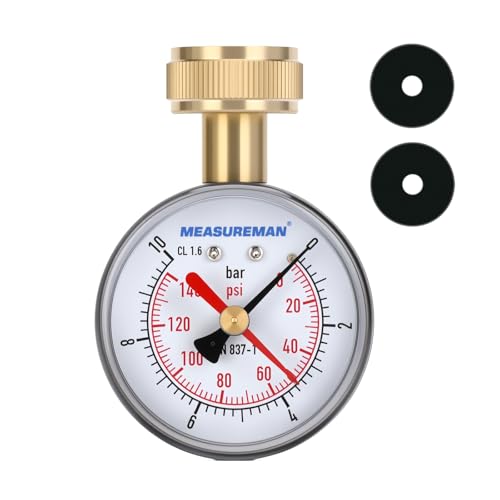 Manomètre de test de pression d’eau, filetage femelle 3/4" BSP