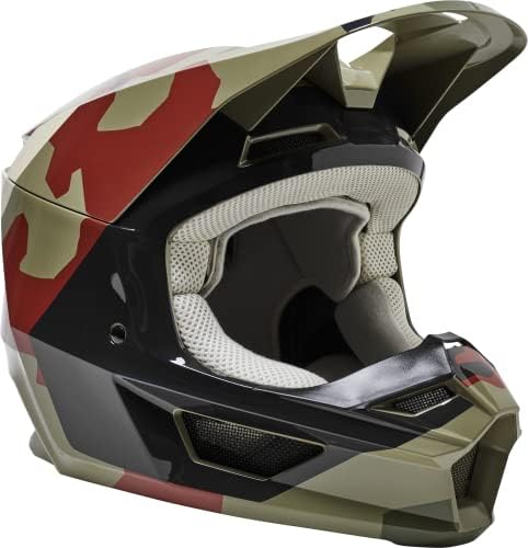 Fox Racing V1 Core Motocross Helmet, BNKR Green Camo, Small