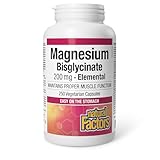 Natural Factors Magnesium Bisglycinate 200 mg, 250 Capsules, Gentle on the Stomach, Maintains Proper Muscle Function, Supports Tissue Formation of Healthy Bones & Teeth, Magnesium Glycinate, Proudly Canadian