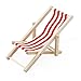 Odoria 1/12 Miniature Beach Chair Dollhouse Outdoor Furniture Accessories, Red