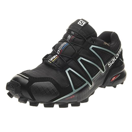 Salomon Mäns Speedcross 4 GTX trailrunning vattentäta skor, Svart svart silver metallisk X, 42 EU