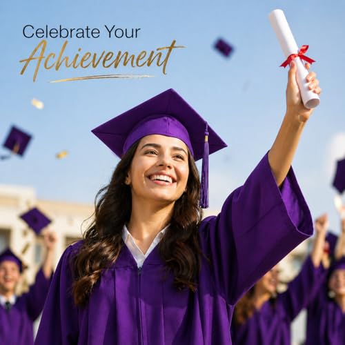 Image of Raj Costume Graduation Gown, Cap & Sash Set for Kids & Adults | Matte Polyester Academic Convocation Dress | Graduation Ceremony Robe for School, College & University Degree Day