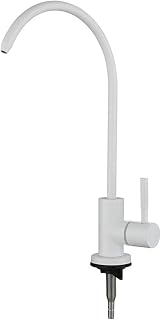 Grifo Cocina Osmosis, Grifo de Cuello de Cisne Grifos Cocina Fregadero, Acero Inoxidable 1/4,Blanco