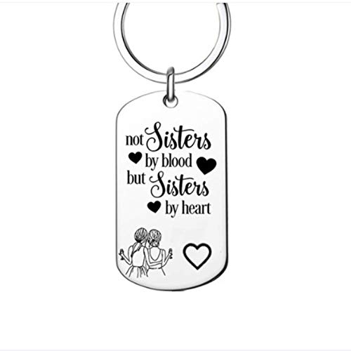 Cliff faultless Best Friend Key chain, Bff Key chain,Not Sisters By Blood But Sisters By Heart Key chain For Sisters, (None SV)