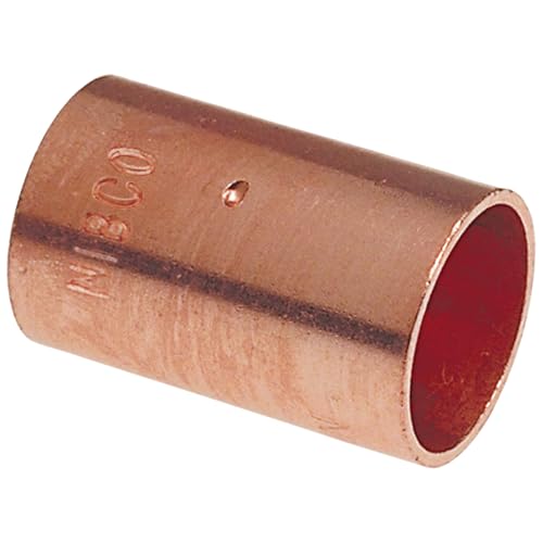 Image of NIBCO Fig No 600-DS, 3 /4 in. Copper Coupling with Dimpled Tube Stop, Cup x Cup, Solder