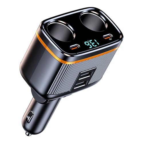 Shkalacar VK[\Pbg ݁Aԍڏ[d 145W VK[\Pbgo͏[dA_v^[ 2\Pbg p[Xvb^[ 12-24V PD45W+Type-C+2USB|[g LEDd\t  gbN SUVp