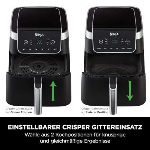 Ninja Air Fryer Heißluftfritteuse MAX PRO, 6,2L, Antihaftbeschichtung, spülmaschinenfester Korb...