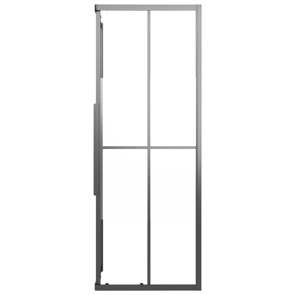 Kabina prysznicowa półmatowa ESG z aluminiową ramą, 80 x 80 x 180 cm, czarna, narożna kabina prysznicowa, nie zajmuje dużo miejsca, z delikatnym ręcznikiem przesuwnym, kabina prysznicowa do