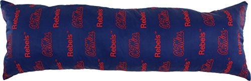 College Covers Everything Comfy Mississippi Rebels Printed Body Pillow, 20" x 60"