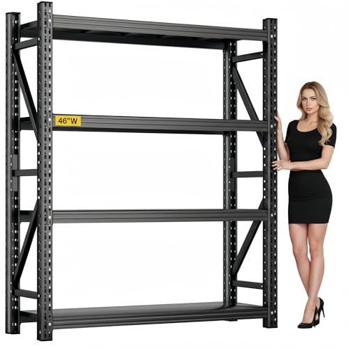 NEXVRTAU 4 Tier Heavy Duty Garage Shelves (46x20x71″).
