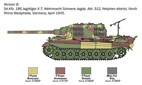 Italeri 15770 1:56 Dt. Sd.Kfz.186 Jagdtiger-Modellbau, Bausatz, Standmodellbau, Basteln, Hobby, Kleben, Plastikbausatz… – Bild 6