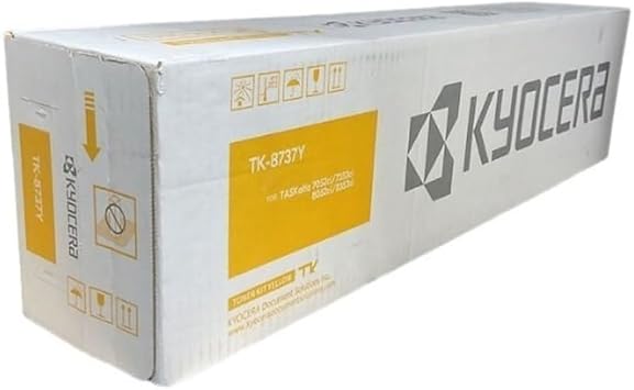 KYOCERA Genuine TK-8737Y Yellow Toner Cartridge for TASKalfa 7353ci, 8353ci 1T02XNAUS0