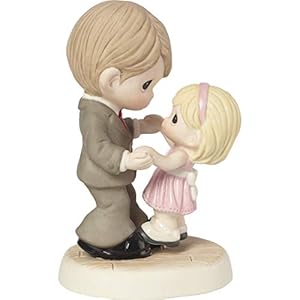 Precious Moments Father Daughter Figurine | You’re Here for Me Every Step of The Way Bisque Porcelain Dads Birthday