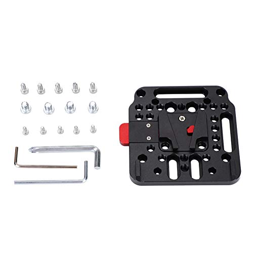 EBTOOLS Mini v-Lock Kit Adatto per Piastra Batteria Esterna a sgancio rapido Piastra Batteria con Montaggio a V di Montaggio Piastra a sgancio rapido V Lock Mount Plate Piastra Assembly Kit Sostegni