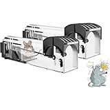 ネズミ捕り 捕獲用かご 捕獲器 踏み板式 屋内および屋外の生きたネズミ捕りねずみとり再利用可能 家庭 菜園 畑 台所 無毒無害 簡単設置 (2個パック)