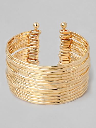 Image of Rubans Cuff Bracelet Stylish Statement Western Jewellery Gift for Women & Girls