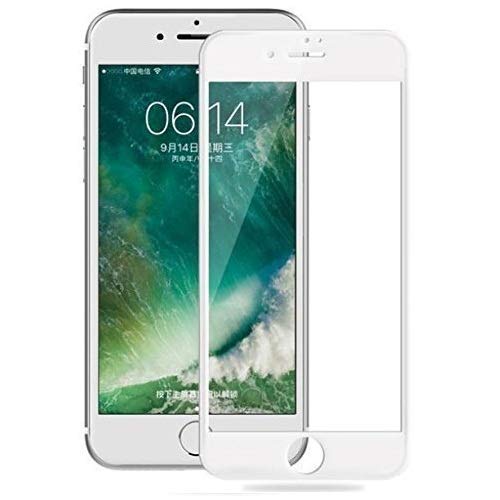 FEXAM® Tempered Glass Screen Protector Compatible For Apple iPhone 6/7 / 8 (white) with Edge to Edge Coverage and with Easy Installation Kit