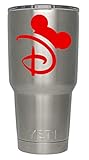 Classy Vinyl Creations Disney 'D' (Red) Decals for Yeti Cups - Car Sticker - Car Decal - Window...