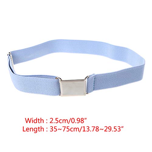 Children Kids Solid Color Unisex Canvas Belts Boys Girls Elastic Belt Adjustable2
