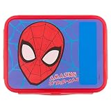 Marvel Spider-Man Web Lunch Box, Polypropylene, Red