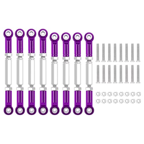 RC�J�[�̃A�b�v�O���[�h For WPL B14 C14 C24 C-14K C-24K For MN MN90 MN95 MN99 1/16 8�� ���^���^�C���b�h �X�e�A�����O�T�[�{�����P�[�W�A�[�� �^�C���b�h�G���h RC�J�[�p�[�c(Purple)