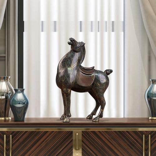 Sculptures en bronze et cheval en cuivre coloré pour décorations de bureau