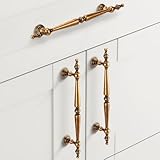 Shimeyao 10 Pack Antique Brass Cabinet Pulls 5'(128 mm) Hole Center Vintage Cabinet Pulls Handles Drawer Handles Closet for Kitchen Bathroom Drawer Dresser Pull Hardware Hole Center