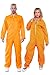 Produktbild WickedFun® Overall für Erwachsene, Orange, Gefangene Overall, Kesselanzug, Sträfling, Gefängnis, Halloween, Kostüm (Orange, Medium)