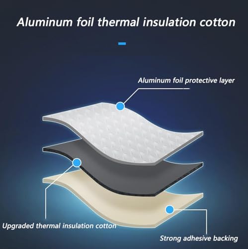 Lámina de aluminio autoadhesiva e insonorizante para aislar el calor y ruidos de motor 2
