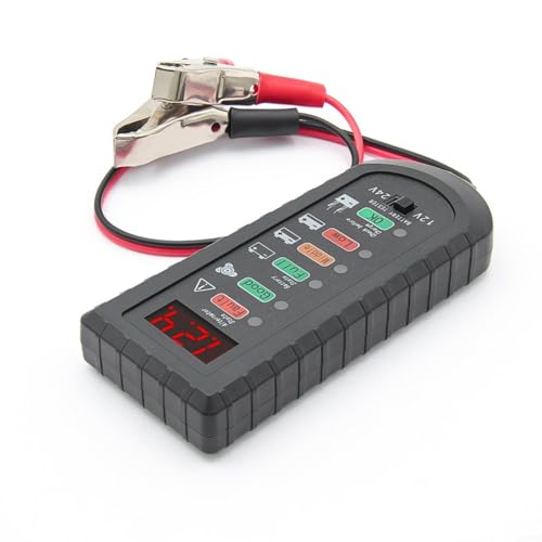 Snowchecking Alternator Battery Tester 12V/24V Car Battery Check Analyzer Load Voltage Test Meter For Cars SUVs Motorcycles RVs Boats Forklifts
