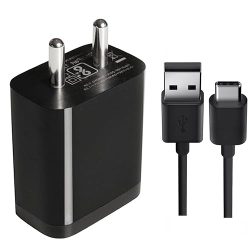 Image of 18W Charger for Xiaomi Redmi 13C 5G / 13 C Charger Original Adapter Like Android Mobile Fast USB Wall Charger with 1 Meter USB Type C Charging Data Cable (3 Amp, TMI16, Black)