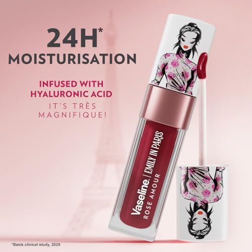 Image of Vaseline Emily in Paris Rose Amour Lip Oil | Intense Gloss | 24H Moisturisation | 4 g