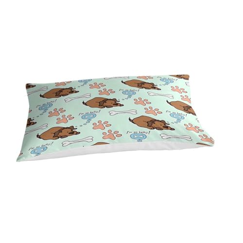 Housse de couette chien et os 135x200 cm avec taies d'oreiller pour lit simple