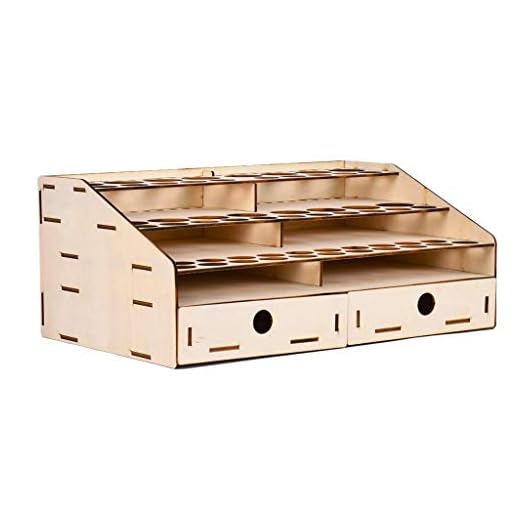 IPOTCH Soportes de Estante de Pinturas de Madera/Estante de Herramienta de Pintura Múltiple