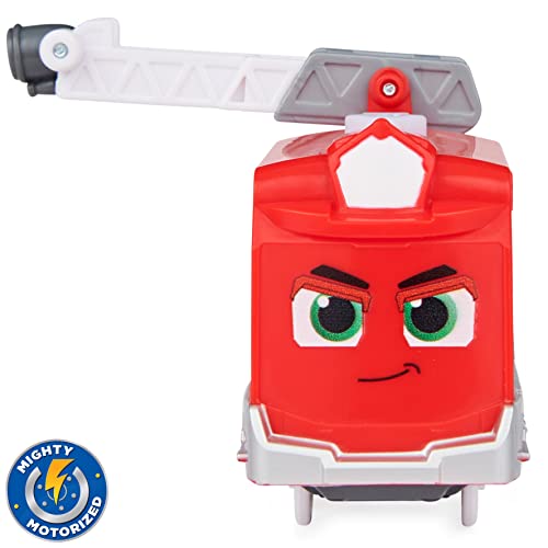 Mighty Express - Train MOTORISE Rick - Locomotive de Rick Le Pompier avec Outil & Wagon De Cargaison - Jouet Inspiré De La Série - Aventures Animées À Rail-Ville - Jouet Enfant 3 Ans et +