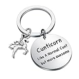 FOTAP Cunt Keychain Cunt- Like A Normal Cunt But More Awesome U Inspirational Charm Gift U Gift for Friend (U key)
