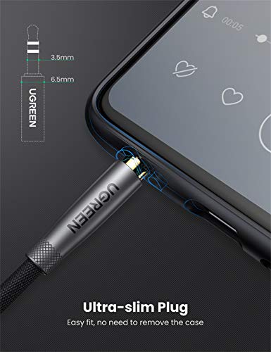 UGREEN 3.5mm Audio Cable Nylon Braided Aux Cord Male to Male Stereo Hi-Fi Sound Auxiliary Audio Cable for Headphones Car Home Stereos Speakers Tablets iPhone iPad iPod Echo More 1M 7