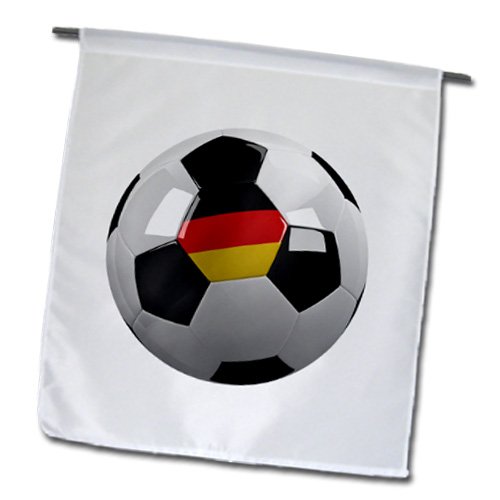 3dRose Gartenflagge Fußballmuster – 30,5 X 45,7 Cm, Aus Polyester, Einseitig Bedruckt