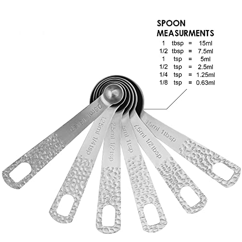 Kalsreui Measuring Spoons Set, Teaspoon Measuring Spoons, Tbsp Tsp Measuring Spoon Tablespoon, 18/8 Stainless Steel Measuring Spoons Set, Metal Table Spoons Measuring Spoons, Measure Spoon Set Of 6 #TOP1