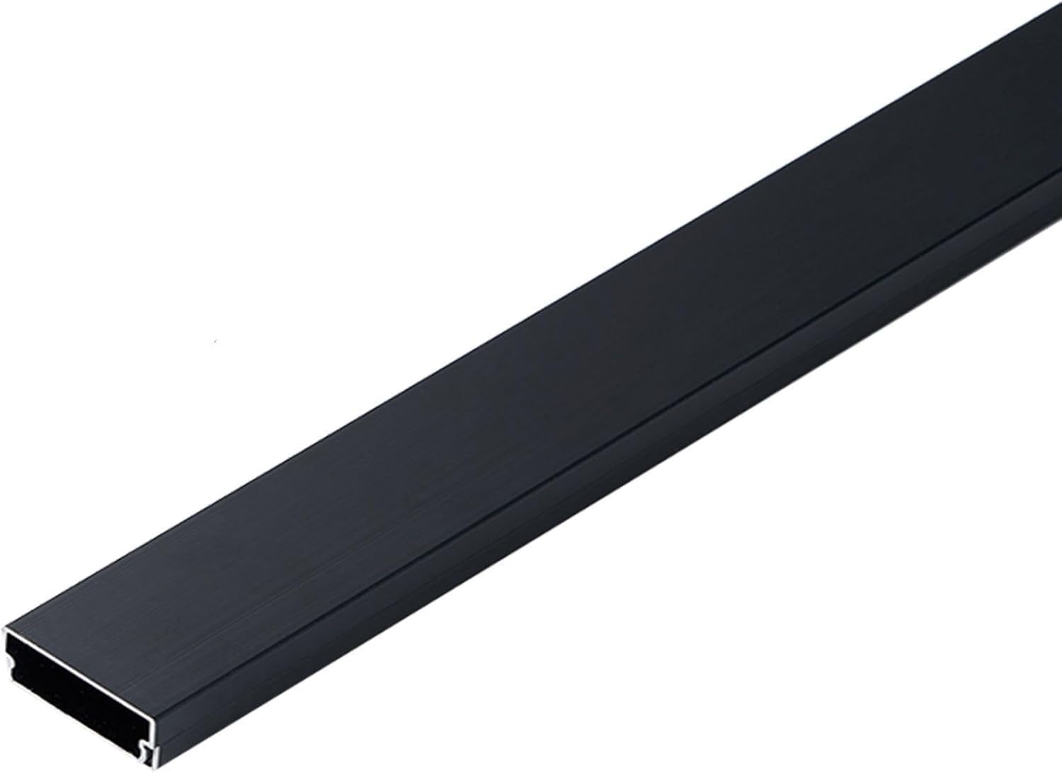 Canal cuadrado autoadhesivo negro de 1 m para gestión de cables de piso 8